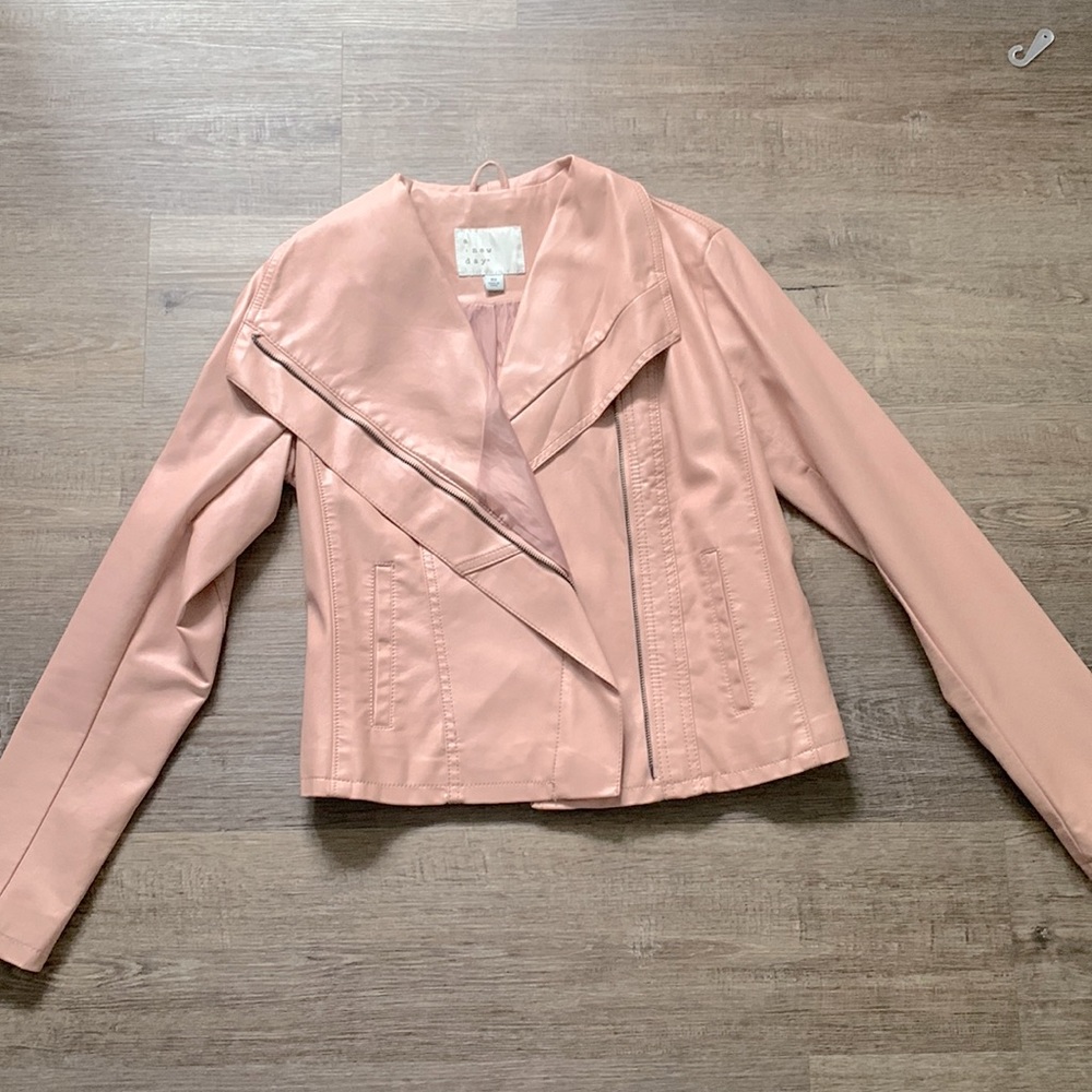Pink Faux Leather Jacket!